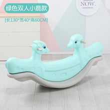 Cargar imagen en el visor de la galería, Kindergarten indoor and outdoor plastic giraffe seesaw double rocking horse baby rocking horse children&#39;s seesaw
