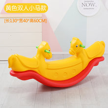 将图片加载到图库查看器，Kindergarten indoor and outdoor plastic giraffe seesaw double rocking horse baby rocking horse children&#39;s seesaw
