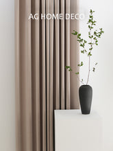 将图片加载到图库查看器，Modern simple pottery brown velvet curtain
