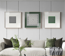 将图片加载到图库查看器，Modern minimalist green geometric decorative painting
