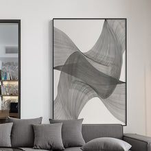 Carregar imagem no visualizador da galeria, Modern minimalist black and white abstract line porch decorative painting
