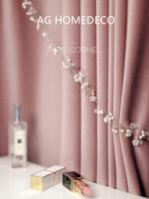 将图片加载到图库查看器，Light luxury Nordic velvet Morandi grey powder meat powder cornel powder curtain
