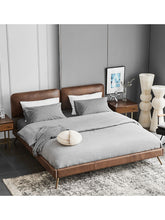 将图片加载到图库查看器，Urban Modern Minimalist Leather Bed Designer Furniture
