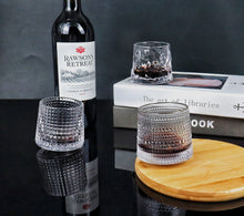 将图片加载到图库查看器，Whiskey Creative Bar Rotating Wine Glass Thickened Tumbler Water Cup
