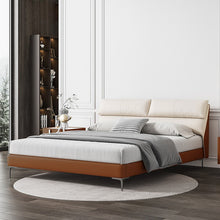 Charger l&#39;image dans la galerie, Minimalist master genuine leather modern bed
