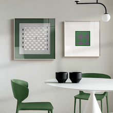 将图片加载到图库查看器，Modern minimalist green geometric decorative painting
