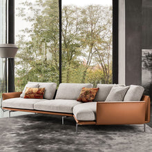 Charger l&#39;image dans la galerie, Modern minimalist ins corner light luxury three-seat down sofa
