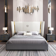 Charger l&#39;image dans la galerie, Italian light luxury Leather leather art high-end bed
