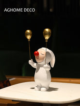 将图片加载到图库查看器，Home rabbit doll holding balloon decoration ideas decoration
