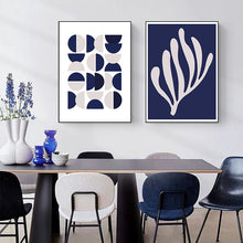 将图片加载到图库查看器，Nordic living room decoration painting blue abstract painting
