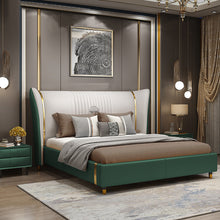 Charger l&#39;image dans la galerie, Italian light luxury Leather leather art high-end bed
