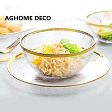 将图片加载到图库查看器，Electroplating glass tableware fruit plate flat cake plate
