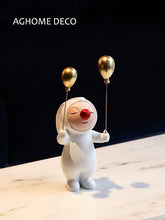 将图片加载到图库查看器，Home rabbit doll holding balloon decoration ideas decoration
