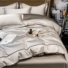 Charger l&#39;image dans la galerie, reversible embroidered border 100% xinjiang cotton duvet cover set
