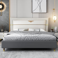 Charger l&#39;image dans la galerie, Light luxury leather modern wedding soft bed
