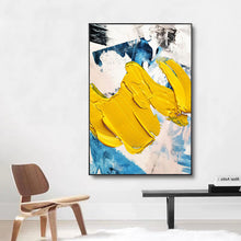 Cargar imagen en el visor de la galería, Simple modern abstract brush background wall painting
