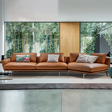 Charger l&#39;image dans la galerie, Modern minimalist ins corner light luxury three-seat down sofa
