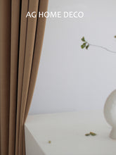 Carregar imagem no visualizador da galeria, Modern simple pottery brown velvet curtain
