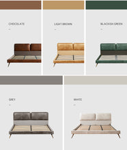 将图片加载到图库查看器，Urban Modern Minimalist Leather Bed Designer Furniture
