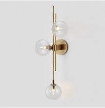 将图片加载到图库查看器，Nordic postmodern minimalist creative light luxury line glass chandelier
