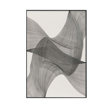 将图片加载到图库查看器，Modern minimalist black and white abstract line porch decorative painting
