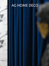 Charger l&#39;image dans la galerie, Postmodern Light Luxury Blackout Velvet Klein Sapphire Blue Sapphire Blue Curtain
