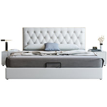 Cargar imagen en el visor de la galería, Italian light luxury Genuine Leather leather art high-end  double bed
