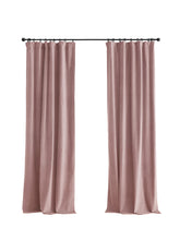 将图片加载到图库查看器，Light luxury Nordic velvet Morandi grey powder meat powder cornel powder curtain
