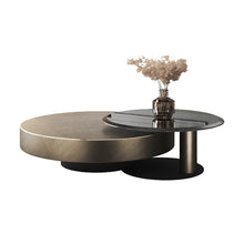 Carregar imagem no visualizador da galeria, Italian light luxury round coffee table set
