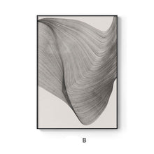 Charger l&#39;image dans la galerie, Modern minimalist black and white abstract line porch decorative painting
