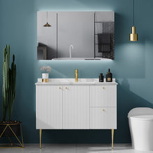 Charger l&#39;image dans la galerie, Slate bathroom cabinet wave pattern combination
