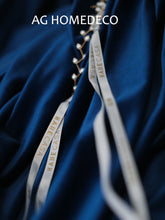 将图片加载到图库查看器，Postmodern Light Luxury Blackout Velvet Klein Sapphire Blue Sapphire Blue Curtain
