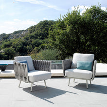 Carregar imagem no visualizador da galeria, Outdoor sofa courtyard woven rattan single sofa
