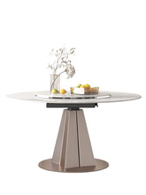 Cargar imagen en el visor de la galería, Italian minimalist slate round table folding convertible dining table
