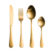 Cargar imagen en el visor de la galería, Brushed cutlery stainless steel matte copper-plated hotel Western tableware
