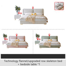 将图片加载到图库查看器，Nordic technology flannel master modern bed
