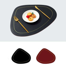 将图片加载到图库查看器，Pvc Irregular Heat Pad Double Sides Leather Table Mat
