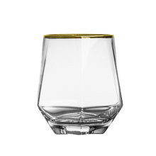 将图片加载到图库查看器，Modern Colorful Hexagonal Crystal Glass Water/ Whiskey /  Wine Glass
