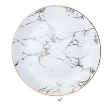 Cargar imagen en el visor de la galería, Marbled creative steak plate with simple ins style
