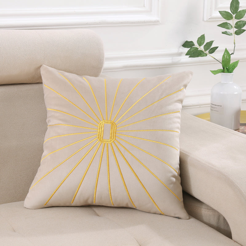 Embroidered light luxury sofa cushion and pillowcase