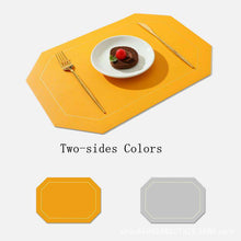 Carregar imagem no visualizador da galeria, Pvc Irregular Heat Pad Double Sides Leather Table Mat
