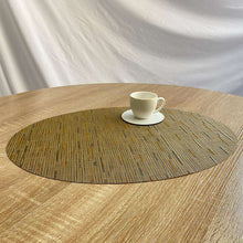 将图片加载到图库查看器，PVC oval placemat American stylish table mat
