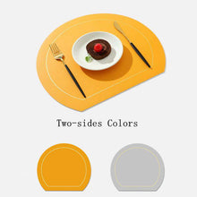 Carregar imagem no visualizador da galeria, Pvc Irregular Heat Pad Double Leather Table Mat
