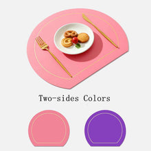 将图片加载到图库查看器，Pvc Irregular Heat Pad Double Leather Table Mat
