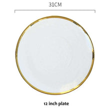 Cargar imagen en el visor de la galería, Electroplating glass tableware fruit plate flat cake plate
