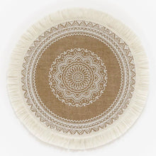 Cargar imagen en el visor de la galería, Nordic woven cotton and linen insulation placemat
