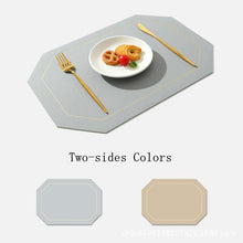 Carregar imagem no visualizador da galeria, Pvc Irregular Heat Pad Double Sides Leather Table Mat
