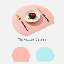 Carregar imagem no visualizador da galeria, Pvc Irregular Heat Pad Double Leather Table Mat
