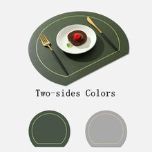 Cargar imagen en el visor de la galería, Pvc Irregular Heat Pad Double Leather Table Mat
