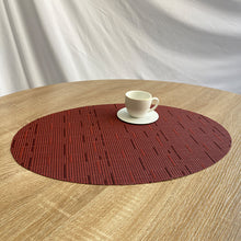 将图片加载到图库查看器，PVC oval placemat American stylish table mat
